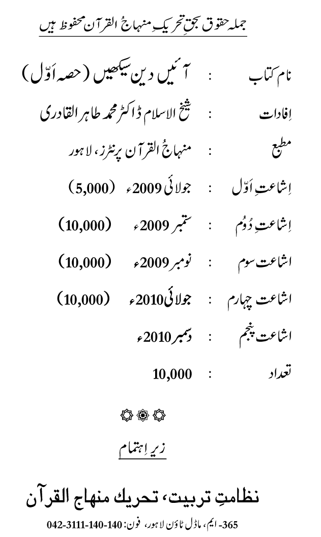 Aain Deen Seekhain (Part 1)