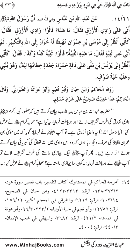 Huzur (PBUH) ke Barzakhi Khasa’is Mubaraka