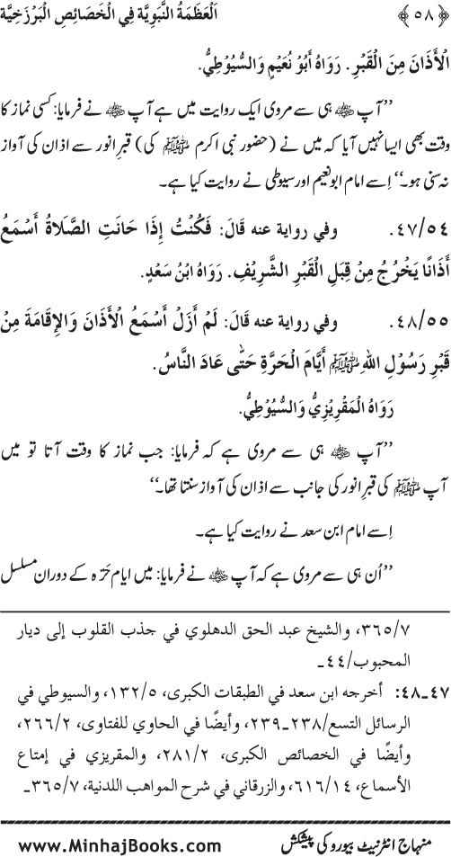 Huzur (PBUH) ke Barzakhi Khasa’is Mubaraka