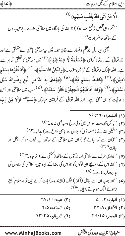 Din-e-Islam ke Tin Darajat: