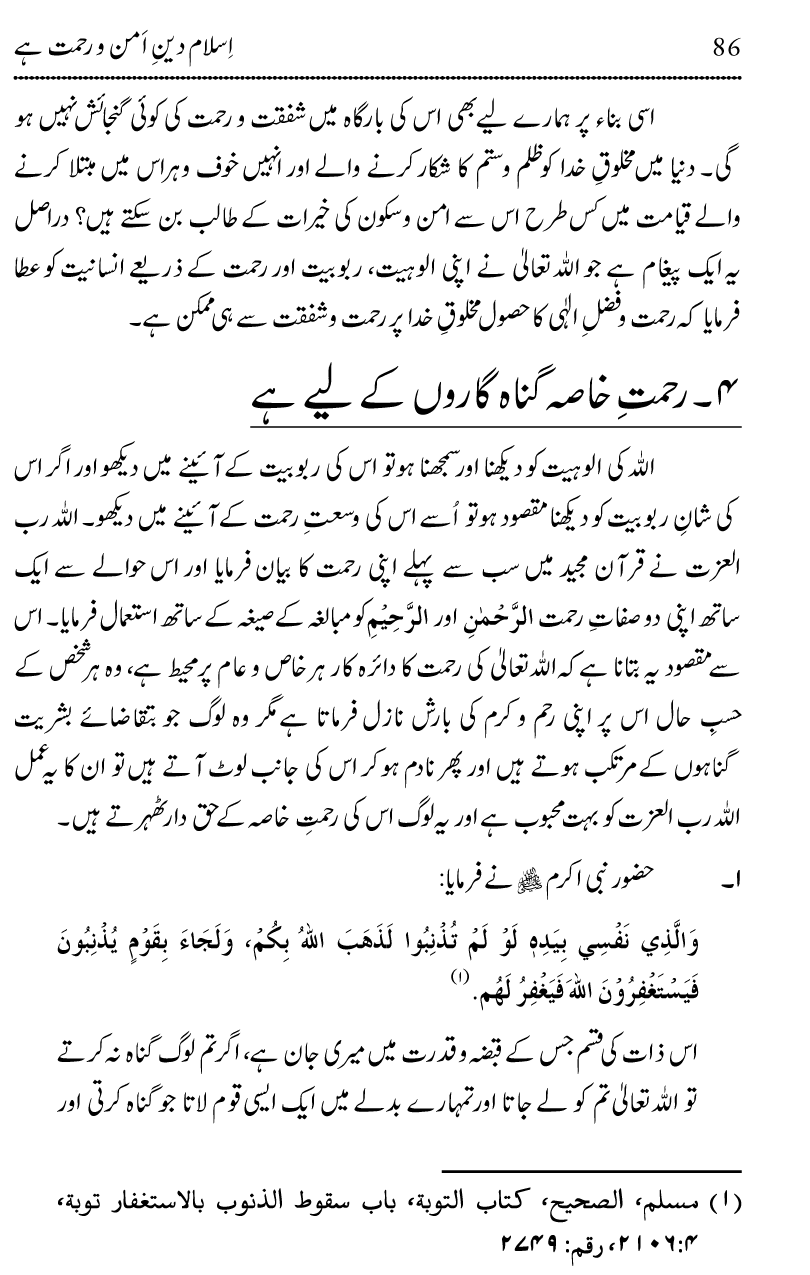 Islam Din-e-Amn-o-Rahmat Hay