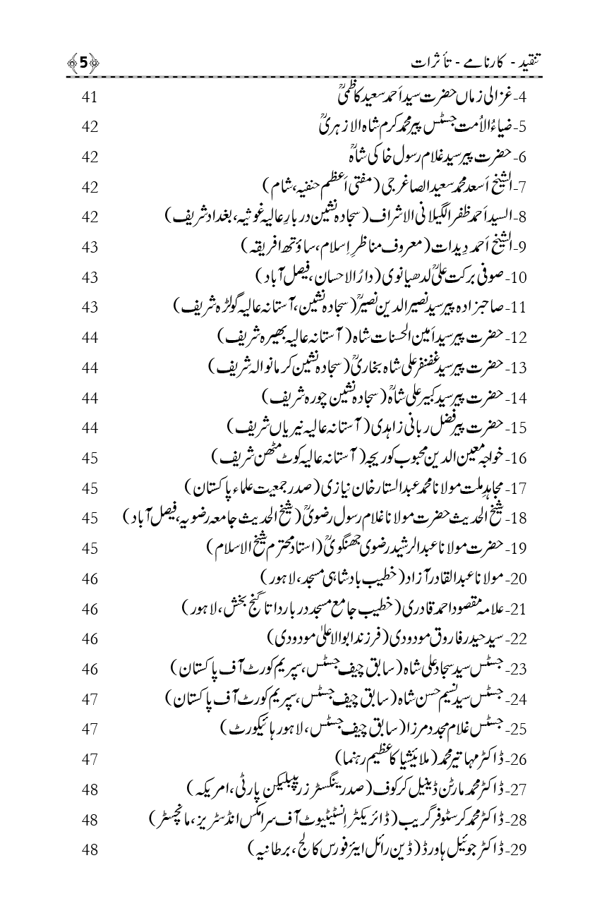 Shaykh-ul-Islam: Tanqeed - Karnamy - Taasuraat