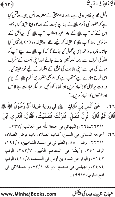 Arba‘in: Milad al-Nabi (PBUH): Ahadith ki Rawshani main