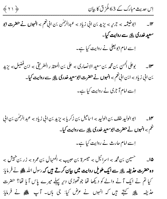 Fatima Tamam Jahanon ki Awraton ki Sardar hay—Is Hadith Mubarak ky 63 Turuq ka Bayan