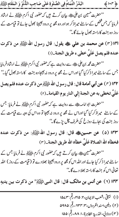 Durood Sharif ke Faza’il-o-Barakat