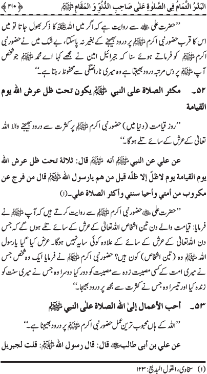 Durood Sharif ke Faza’il-o-Barakat