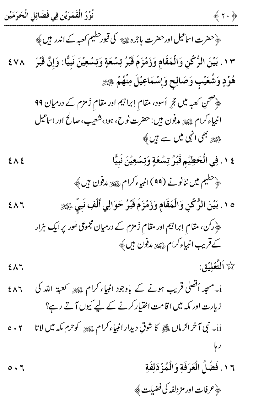 Noor ul Qamarain fi Fazail al-Haramayn