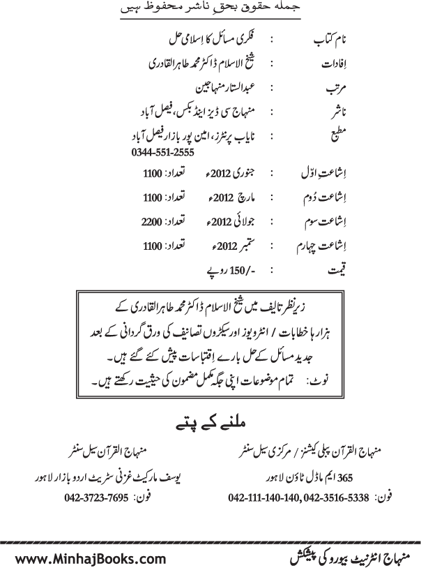 Fikri Masail ka Islami Hal