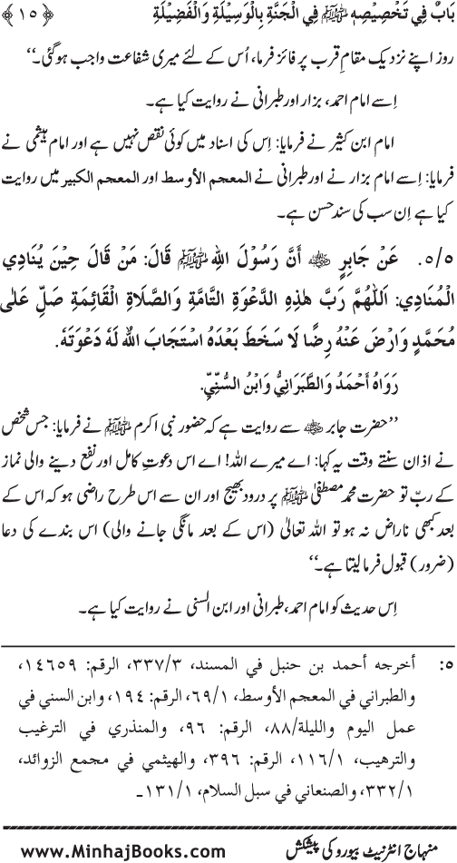 Huzur (PBUH) ke Ukhrawi Khasa’is Mubaraka