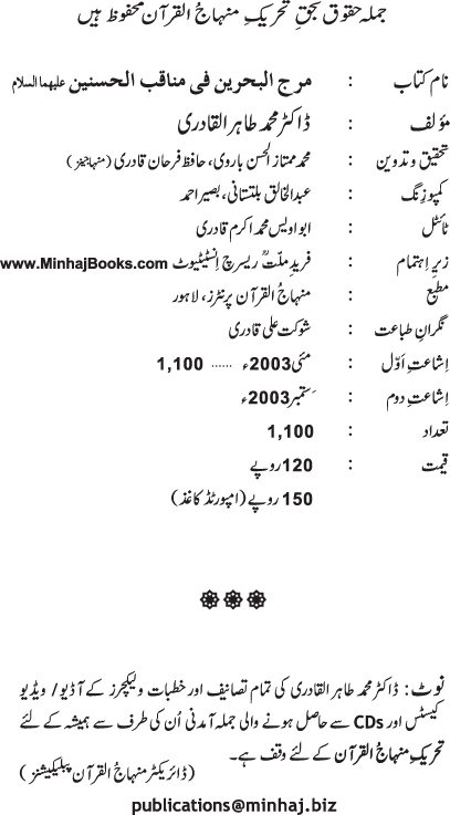 Hasnayn Karimayn (R.A.) ke Faza’il-o-Manaqib