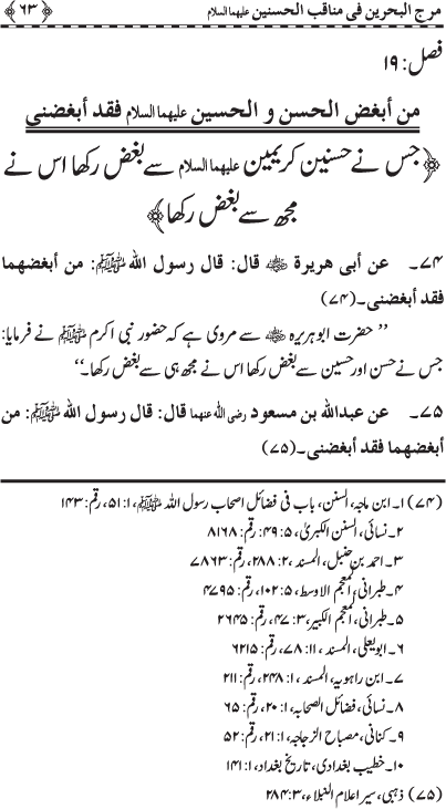 Hasnayn Karimayn (R.A.) ke Faza’il-o-Manaqib