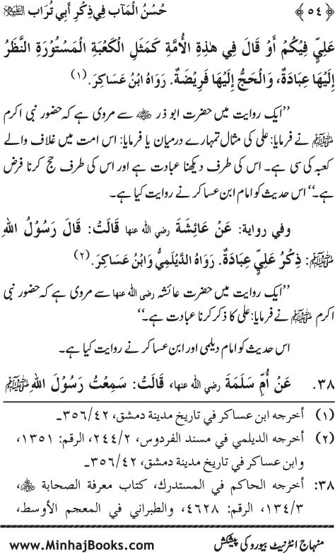 Arba‘in: Sayyiduna ‘Ali (R.A.) ka Zikr-e-Jamil