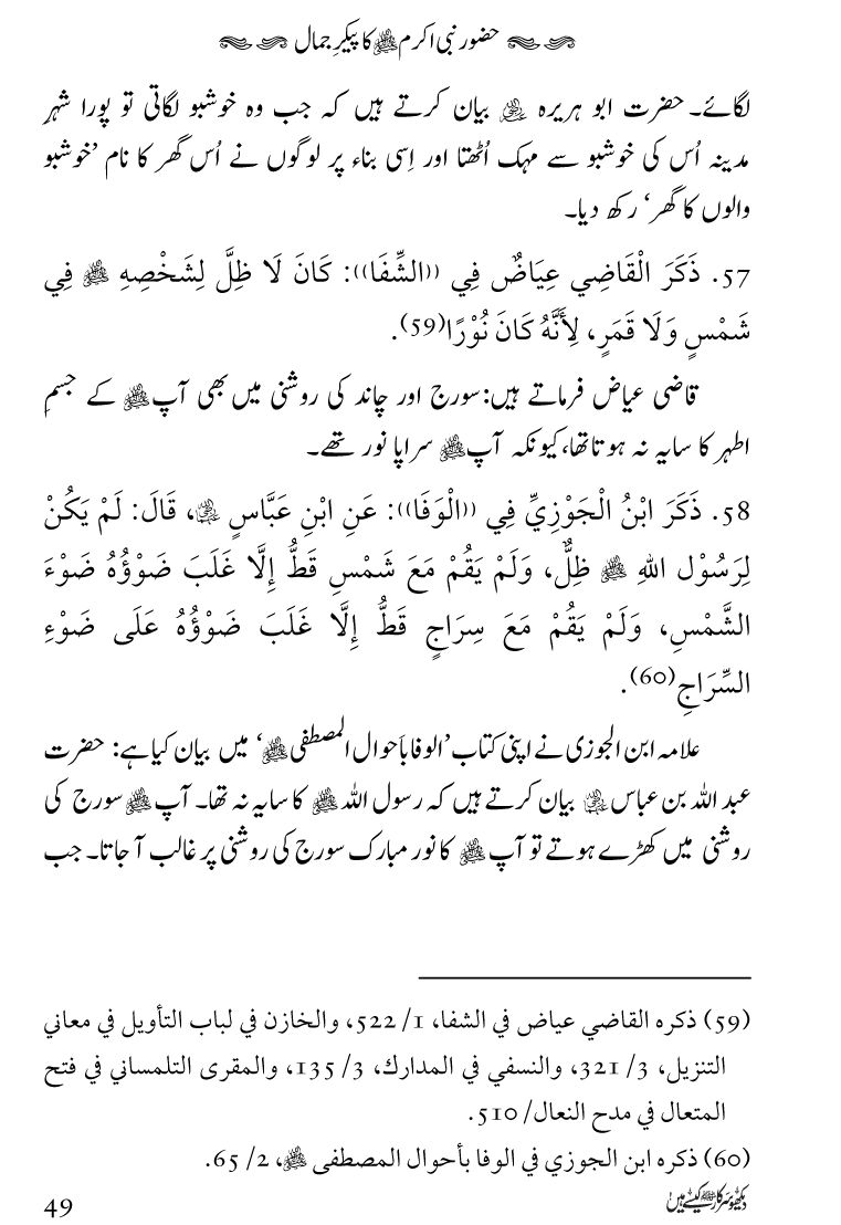 Huzoor Nabi Akram ﷺ ka Paikar e Jamal