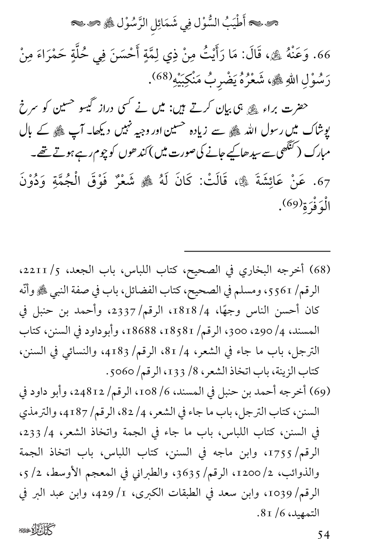 Huzoor Nabi Akram ﷺ ka Paikar e Jamal