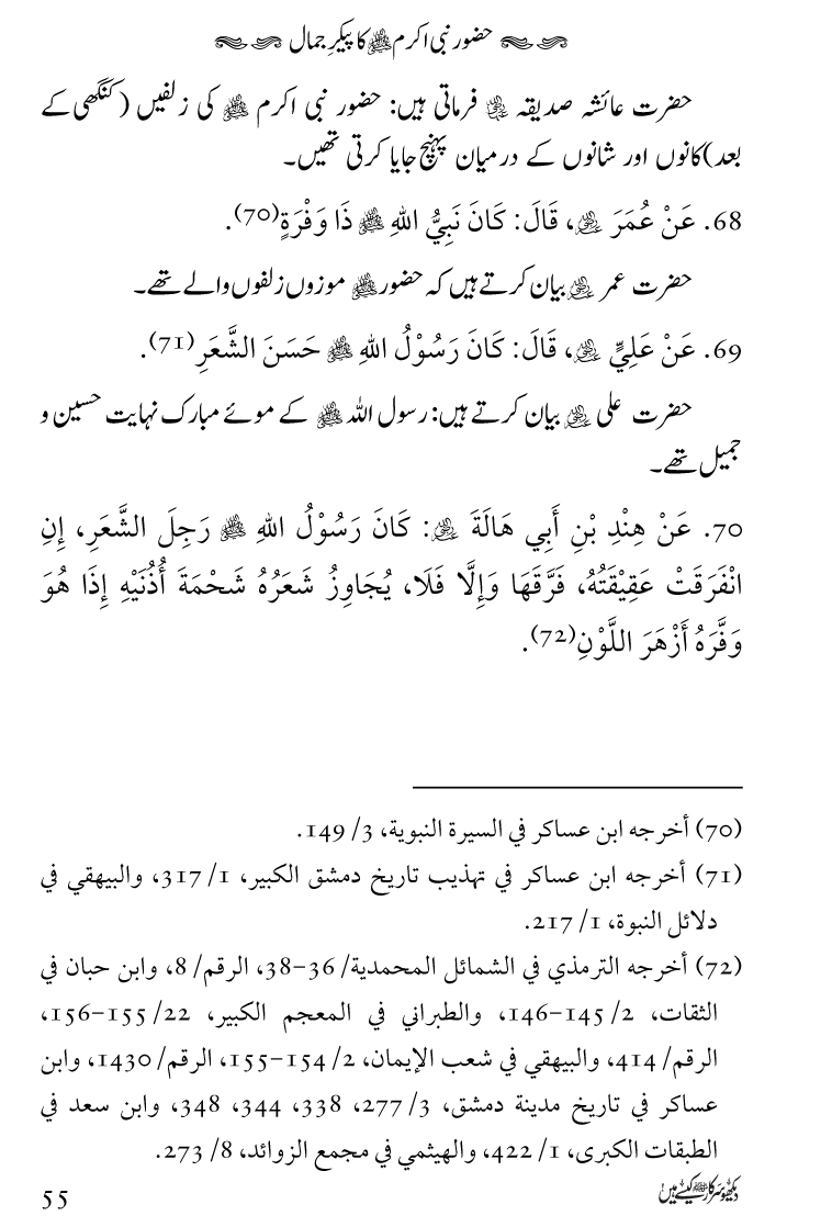 Huzoor Nabi Akram ﷺ ka Paikar e Jamal