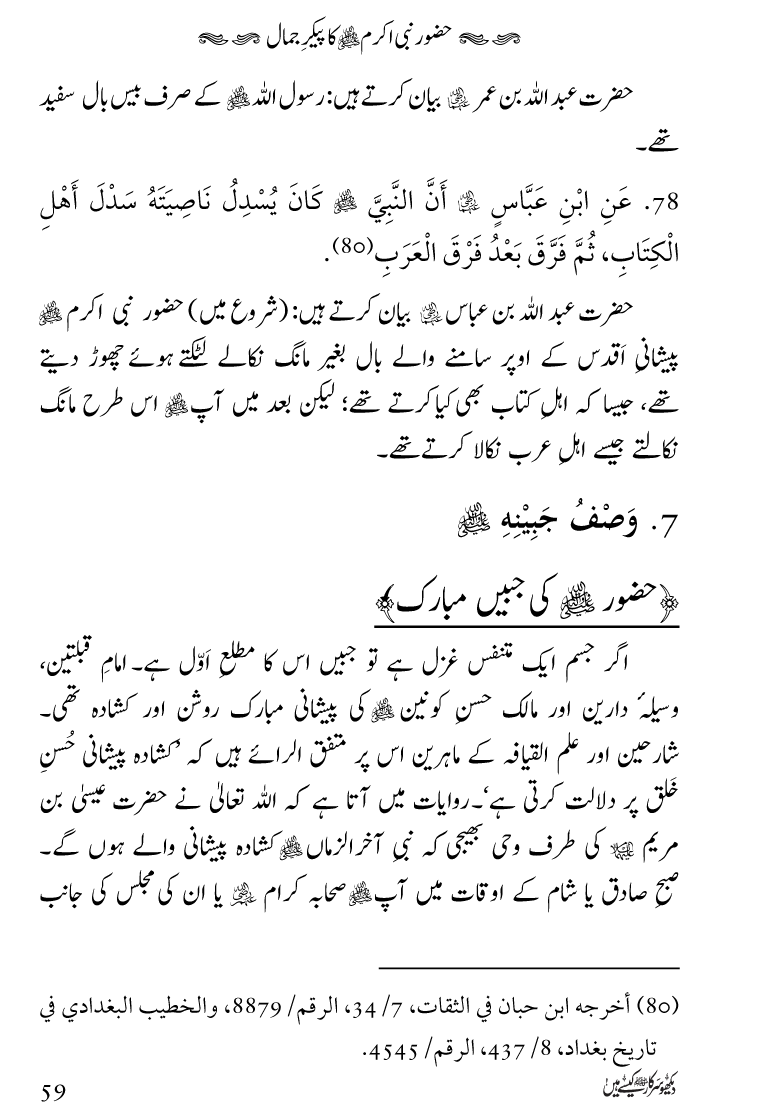 Huzoor Nabi Akram ﷺ ka Paikar e Jamal