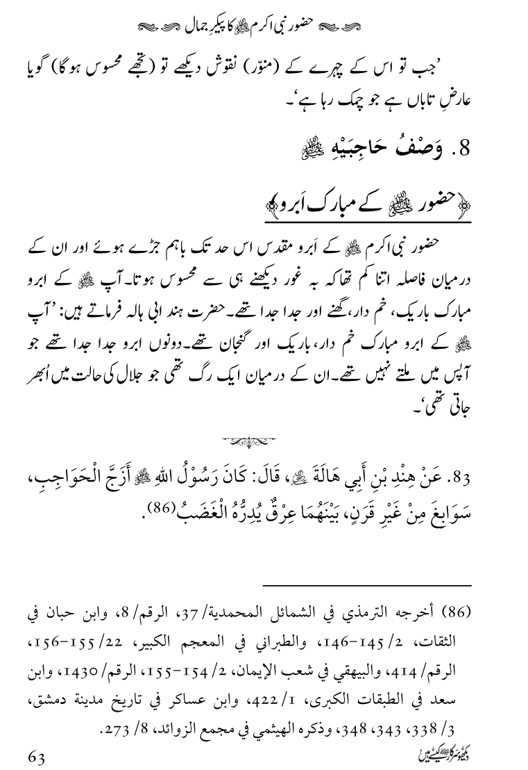 Huzoor Nabi Akram ﷺ ka Paikar e Jamal