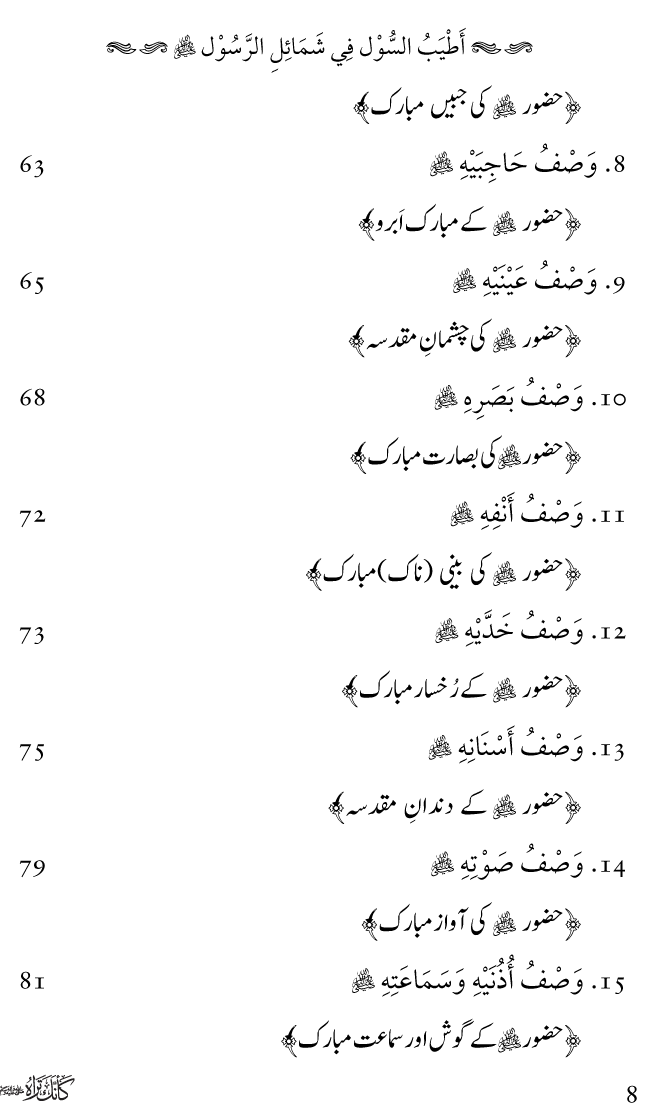 Huzoor Nabi Akram ﷺ ka Paikar e Jamal