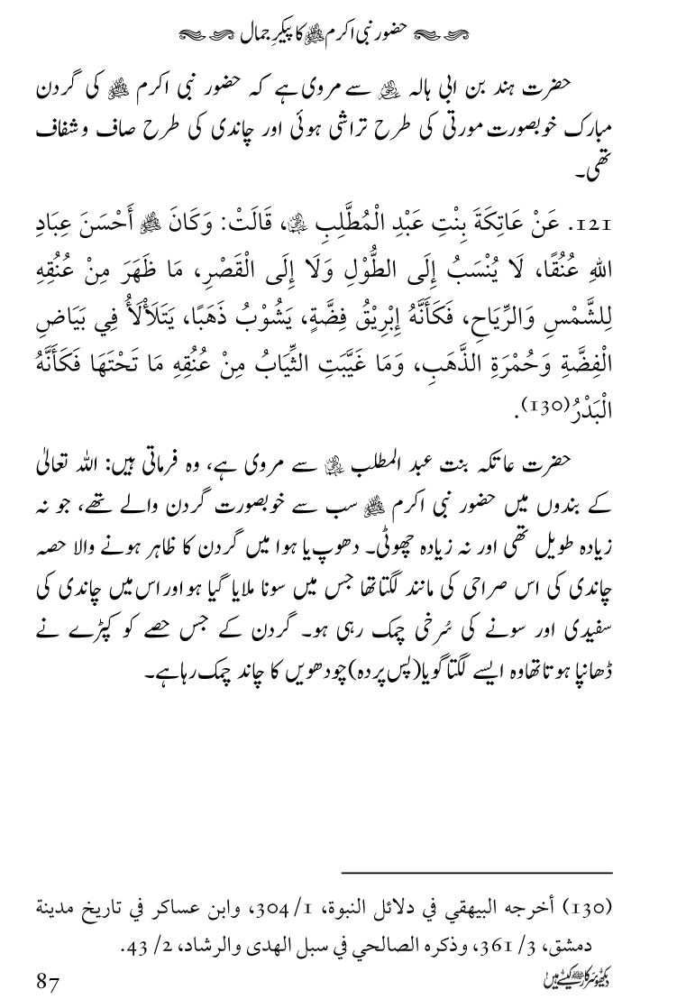 Huzoor Nabi Akram ﷺ ka Paikar e Jamal