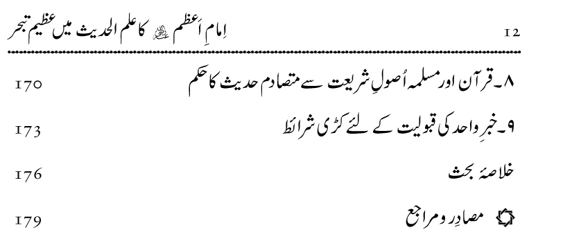 Imam-e-Azam ka Ilm-ul-Hadith main Azeem Tabahhur