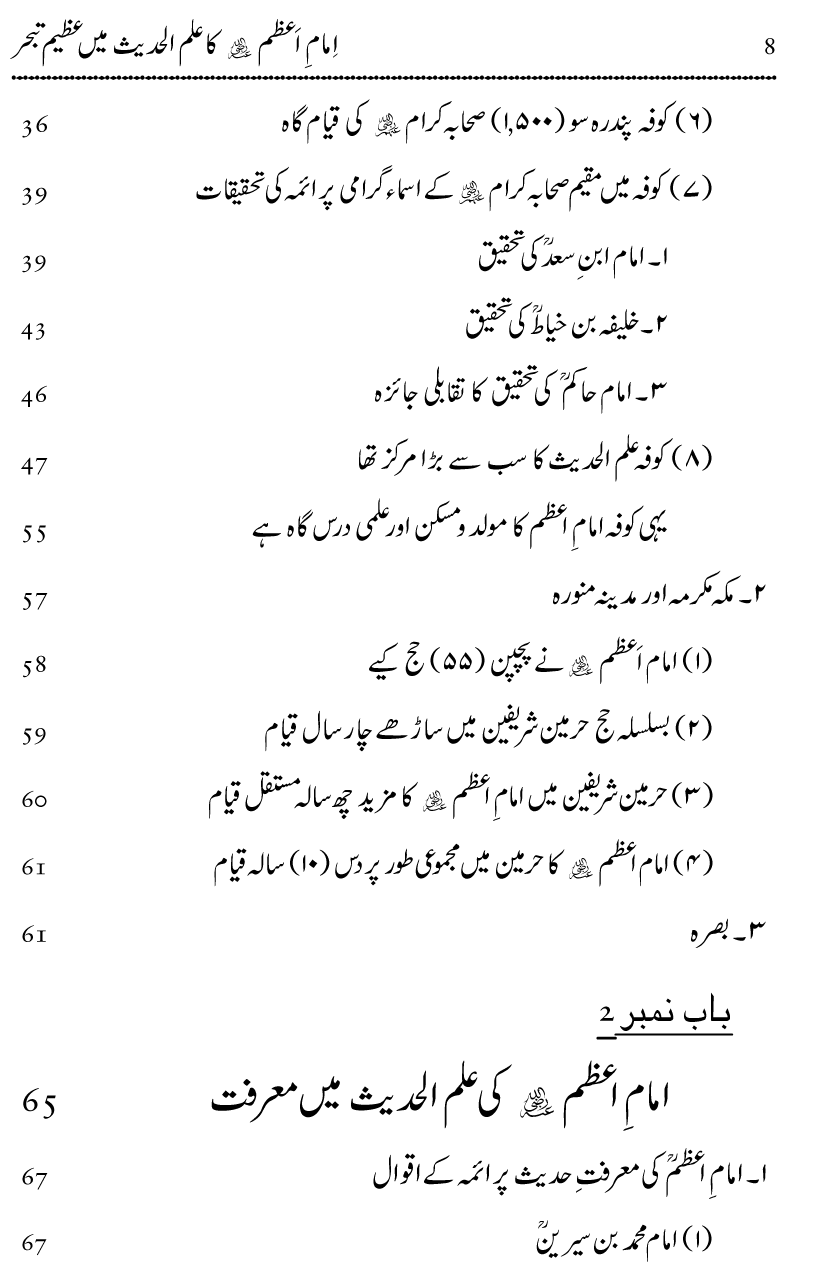 Imam-e-Azam ka Ilm-ul-Hadith main Azeem Tabahhur