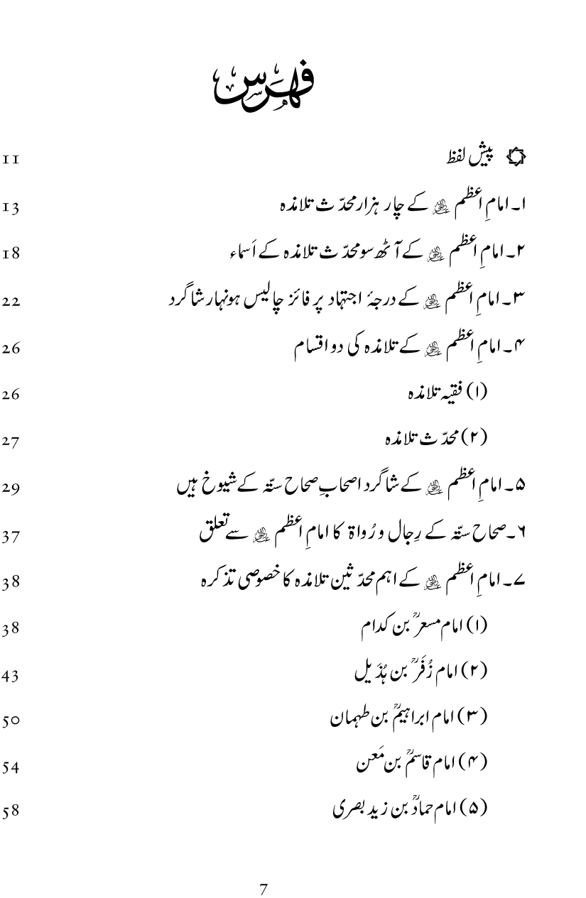 Imam-e-Azam kay Talamiza mein Jalil-ul-Qadr Aimma e Hadith