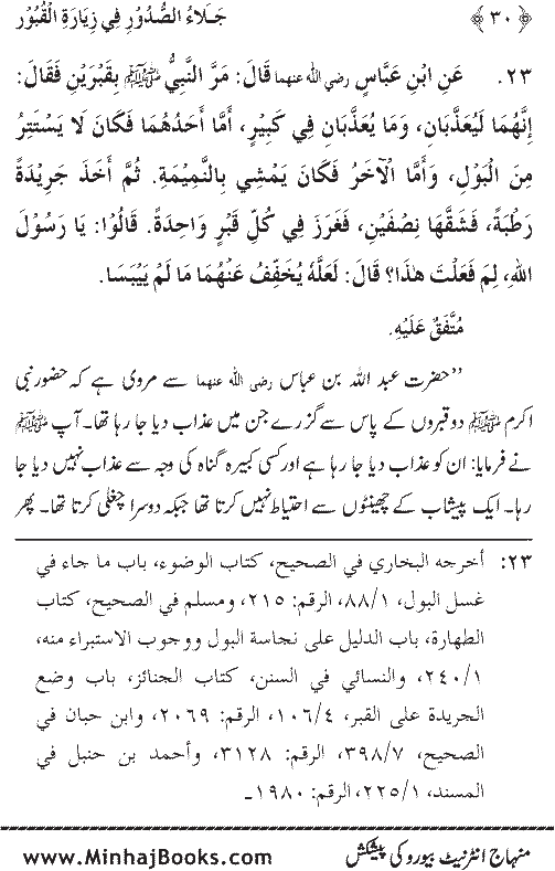 Arba‘in: Fadilat-e-Ziarat-e-Qubur