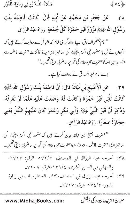 Arba‘in: Fadilat-e-Ziarat-e-Qubur