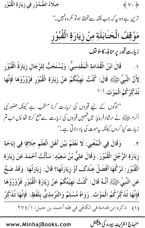 Arba‘in: Fadilat-e-Ziarat-e-Qubur