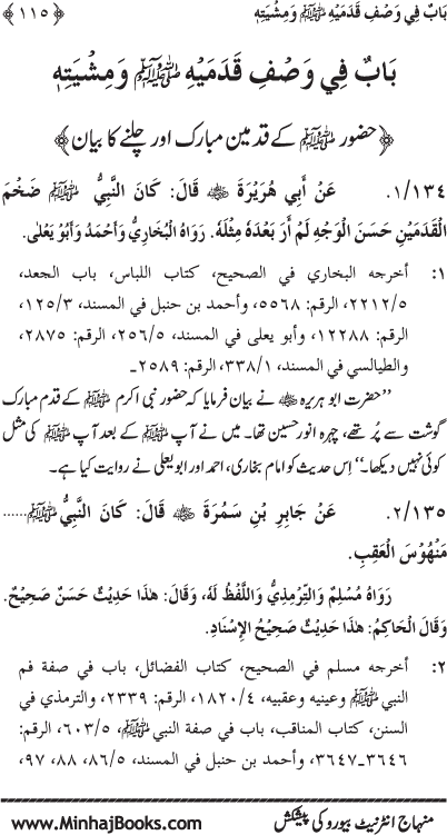 Huzur (PBUH) ke Shama’il Mubaraka