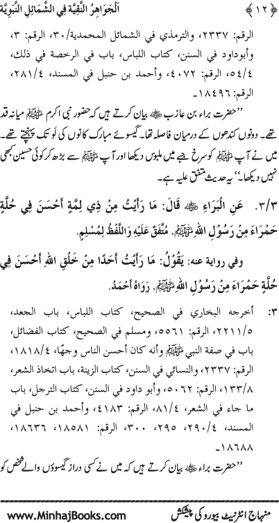 Huzur (PBUH) ke Shama’il Mubaraka