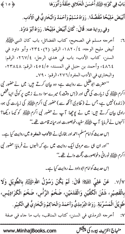 Huzur (PBUH) ke Shama’il Mubaraka