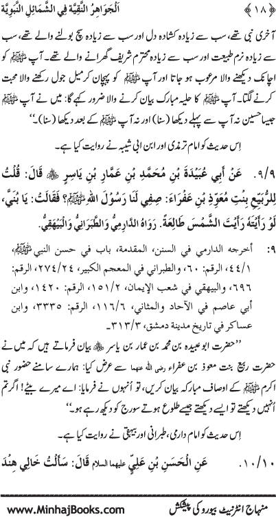 Huzur (PBUH) ke Shama’il Mubaraka