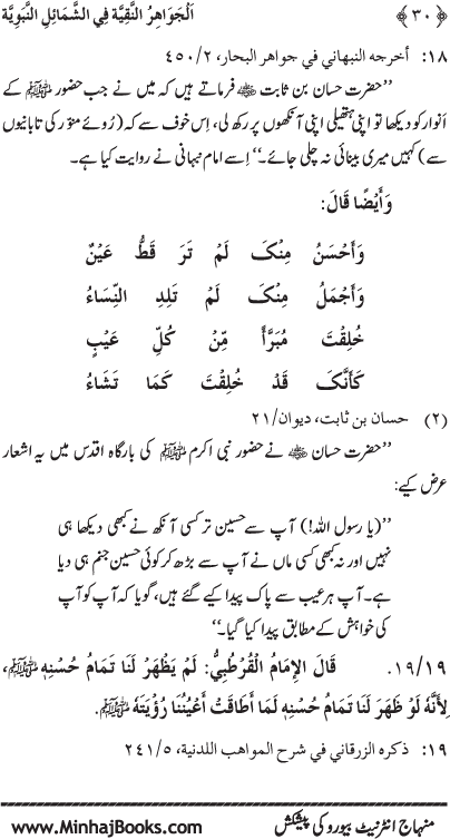 Huzur (PBUH) ke Shama’il Mubaraka