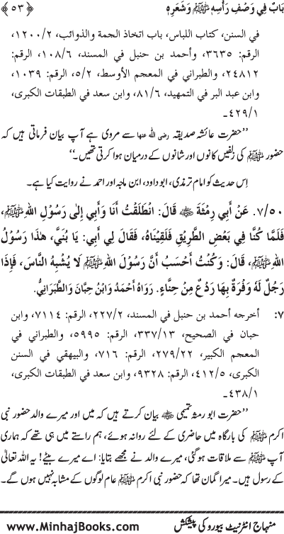 Huzur (PBUH) ke Shama’il Mubaraka