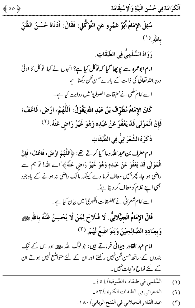 Husn-e-Niyyat awr Istiqamat