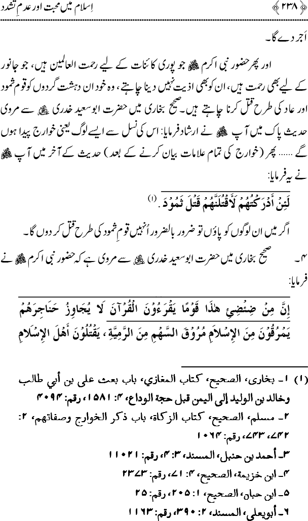 Islam main Mahabbat awr Adam-e-Tashaddud