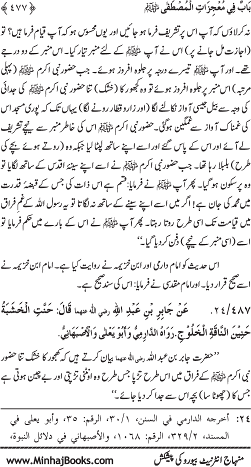 Huzur (PBUH) ke Nabawi Khasa’is Mubaraka