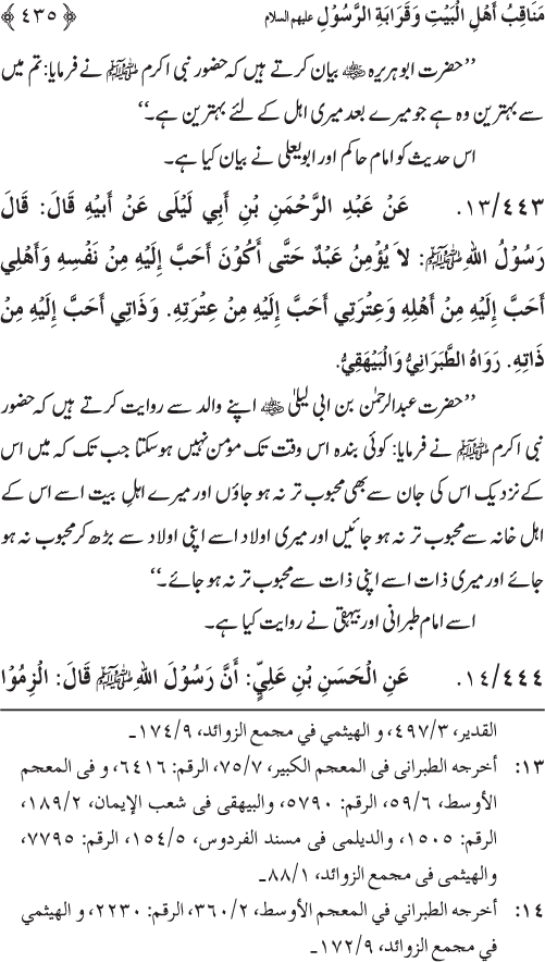 Sahaba Karam wa Ahl Bayt Athar (R.A.) ke Fazail-o-Manaqib