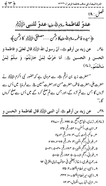 Sayyida Fatima (R.A.) ke Faza’il-o-Manaqib