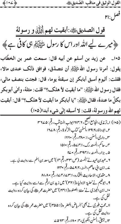 Sayyiduna Siddiq Akbar (R.A.) ke Faza’il-o-Manaqib