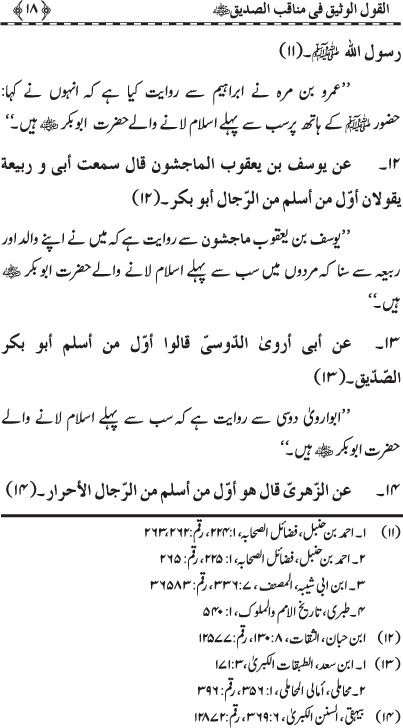 Sayyiduna Siddiq Akbar (R.A.) ke Faza’il-o-Manaqib