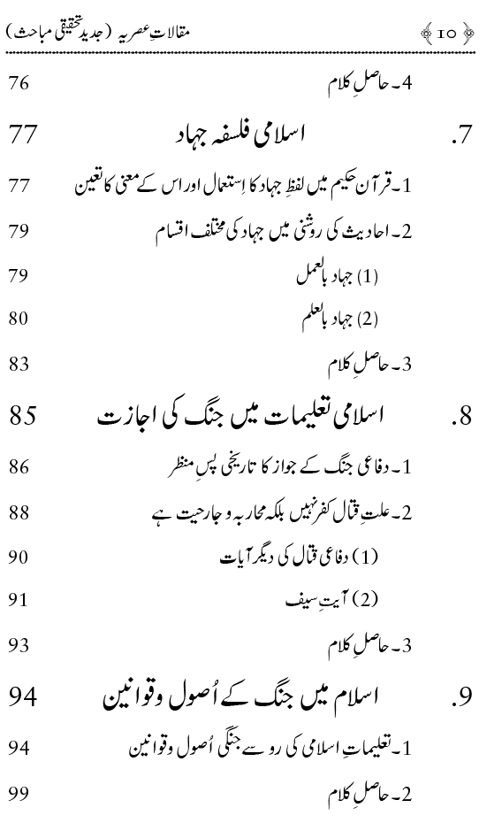 Maqalat-e-Asriyya (Jadid Tahqiqi Mabahis): Vol 1