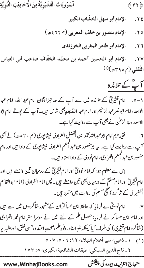 Silsila Marwiyat-e-Sufiya’ (2): Al-Marwiyat al-Qushayriyya min al-Ahadith al-Nabawiyya