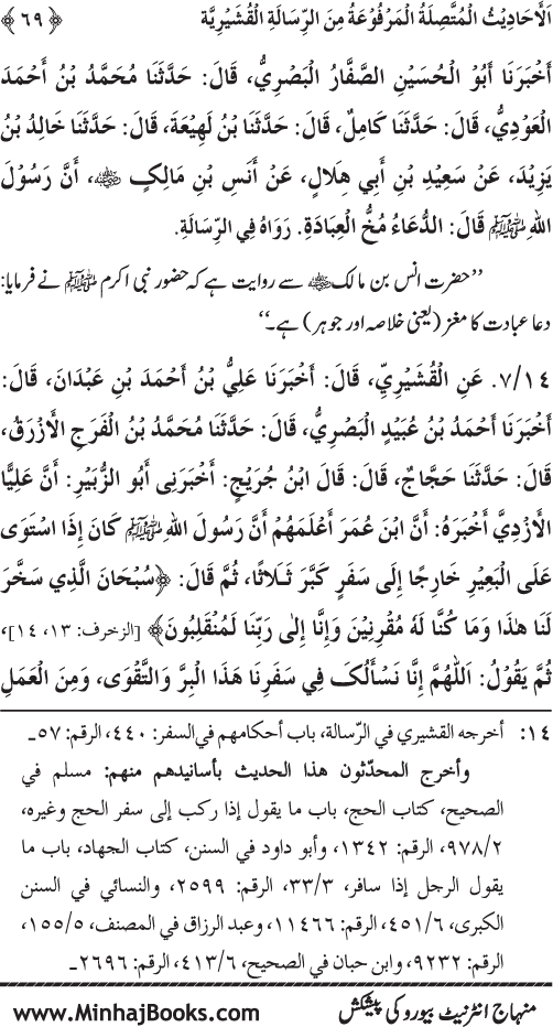 Saints’ Narration Series: Imam al-Qushayri’s Hadith Reports Contiguously Ascending (marfu‘ muttasil) to the Prophet (PBUH)
