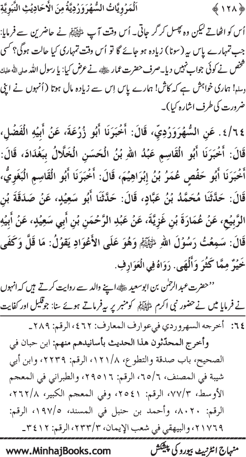 Silsila Marwiyat-e-Sufiya’ (3): Al-Marwiyat al-Suhrawardiyya min al-Ahadith al-Nabawiyya