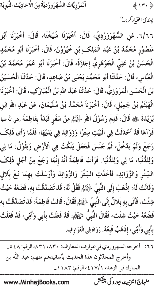 Silsila Marwiyat-e-Sufiya’ (3): Al-Marwiyat al-Suhrawardiyya min al-Ahadith al-Nabawiyya