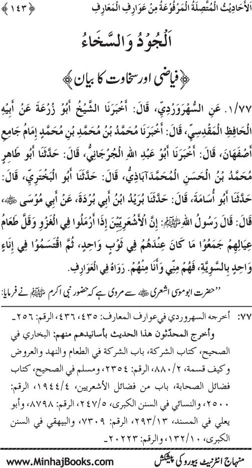 Silsila Marwiyat-e-Sufiya’ (3): Al-Marwiyat al-Suhrawardiyya min al-Ahadith al-Nabawiyya