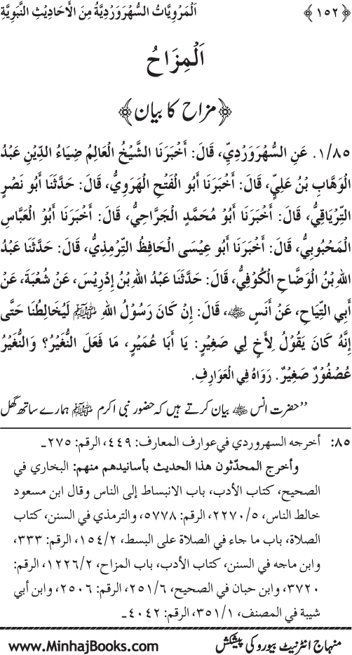 Silsila Marwiyat-e-Sufiya’ (3): Al-Marwiyat al-Suhrawardiyya min al-Ahadith al-Nabawiyya