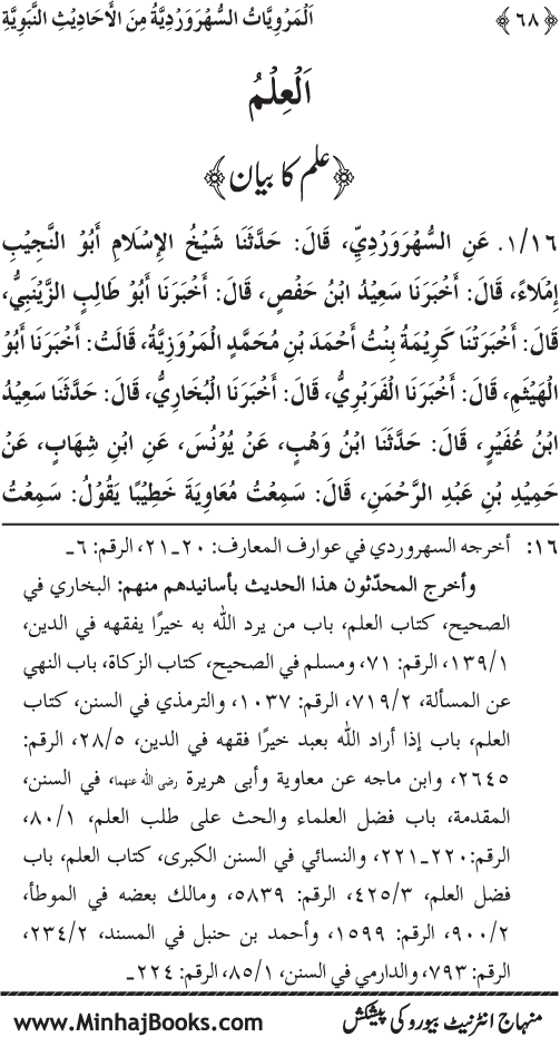 Silsila Marwiyat-e-Sufiya’ (3): Al-Marwiyat al-Suhrawardiyya min al-Ahadith al-Nabawiyya